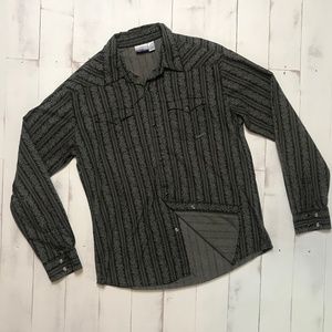 Hurley Black Floral Western Shirt, Large